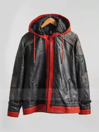 Arkham Knight Red Hood Leather Jacket