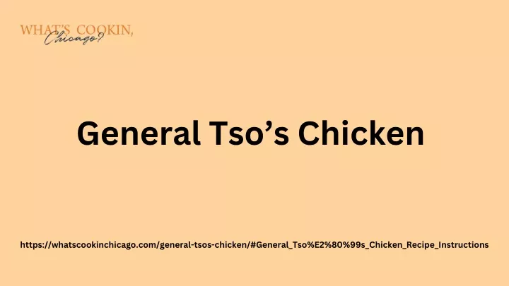 general tso s chicken