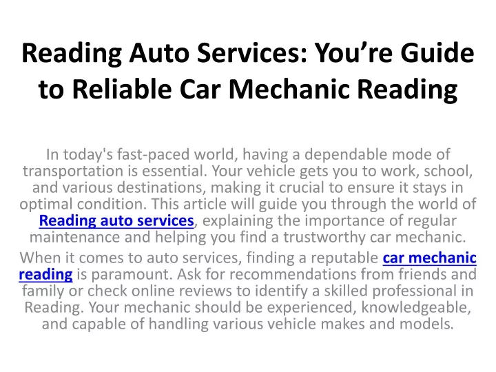 reading auto services you re guide to reliable car mechanic reading