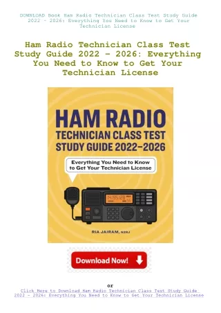 DOWNLOAD Book Ham Radio Technician Class Test Study Guide 2022 - 2026 Everything