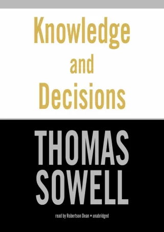 Read ebook [PDF] Knowledge And Decisions
