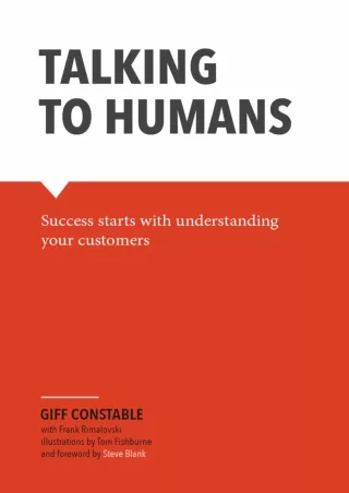 PDF_ Talking to Humans: Success starts with understanding your customers