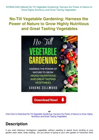 DOWNLOAD [eBook] No-Till Vegetable Gardening Harness the Power of Nature to Grow