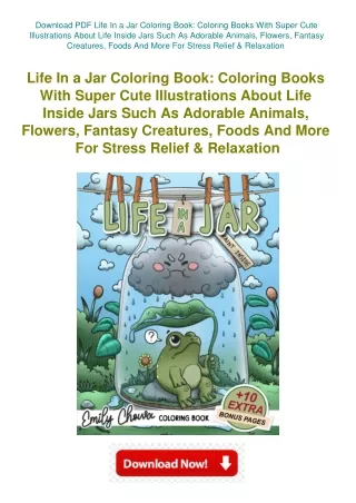 Download PDF Life In a Jar Coloring Book Coloring Books With Super Cute Illustra