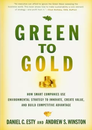 Read ebook [PDF] Green to Gold: How Smart Companies Use Environmental Strategy to Innovate,
