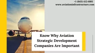 Know Why Aviation Strategic Development Companies Are Important