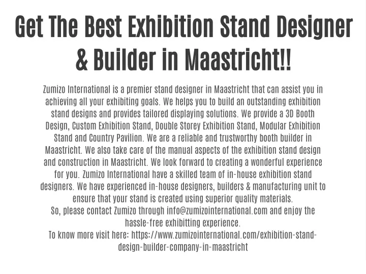 get the best exhibition stand designer builder