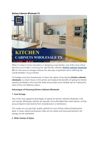 Kitchen Cabinets Wholesale TX | A Cabinet Hub