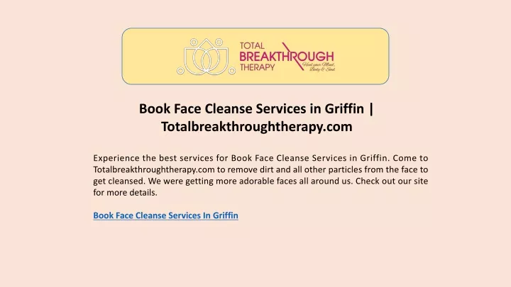 book face cleanse services in griffin