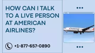How Can I Talk To A Live Person At American Airlines?