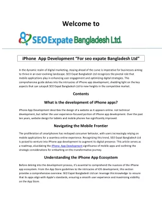 iPhone ​ App Development