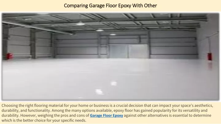 comparing garage floor epoxy with other
