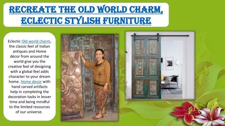 recreate the old world charm eclectic stylish