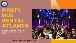 Party Bus Rental Atlanta Service | Atlanta Party Ride