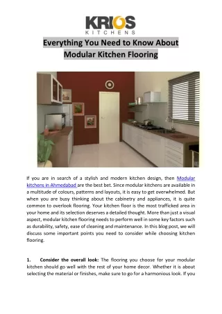Everything You Need to Know About Modular Kitchen Flooring1