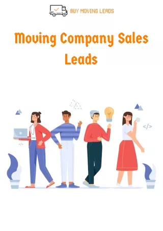 Best Moving Company Sales Leads - Buy Moving Leads