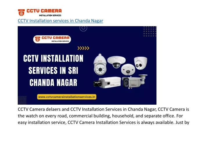 cctv installation services in chanda nagar