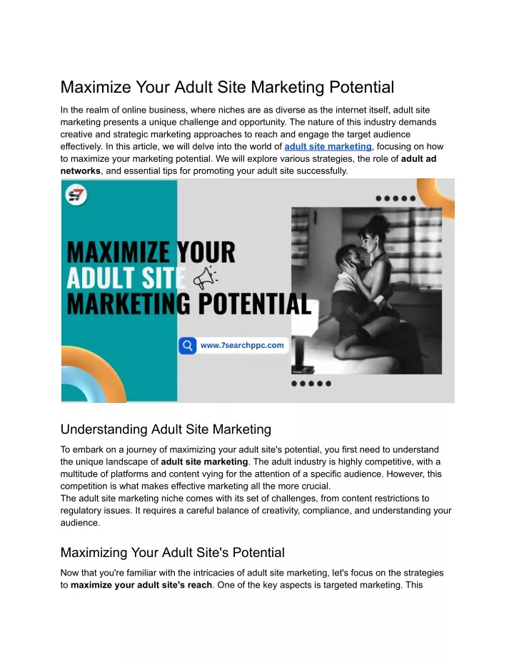Ppt Maximize Your Adult Site Marketing Potential Powerpoint Presentation Id12568379 