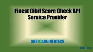 Best CIBIL SCORE CHECK API Service Provider Company