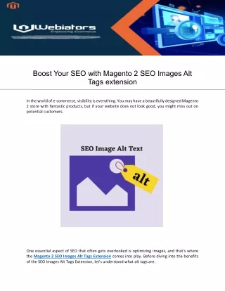 Boost Your SEO with Magento 2 SEO Images Alt Tags extension