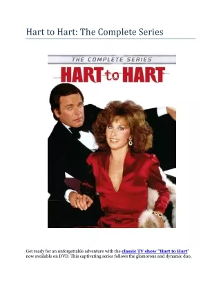 Hart to Hart - The Complete Series