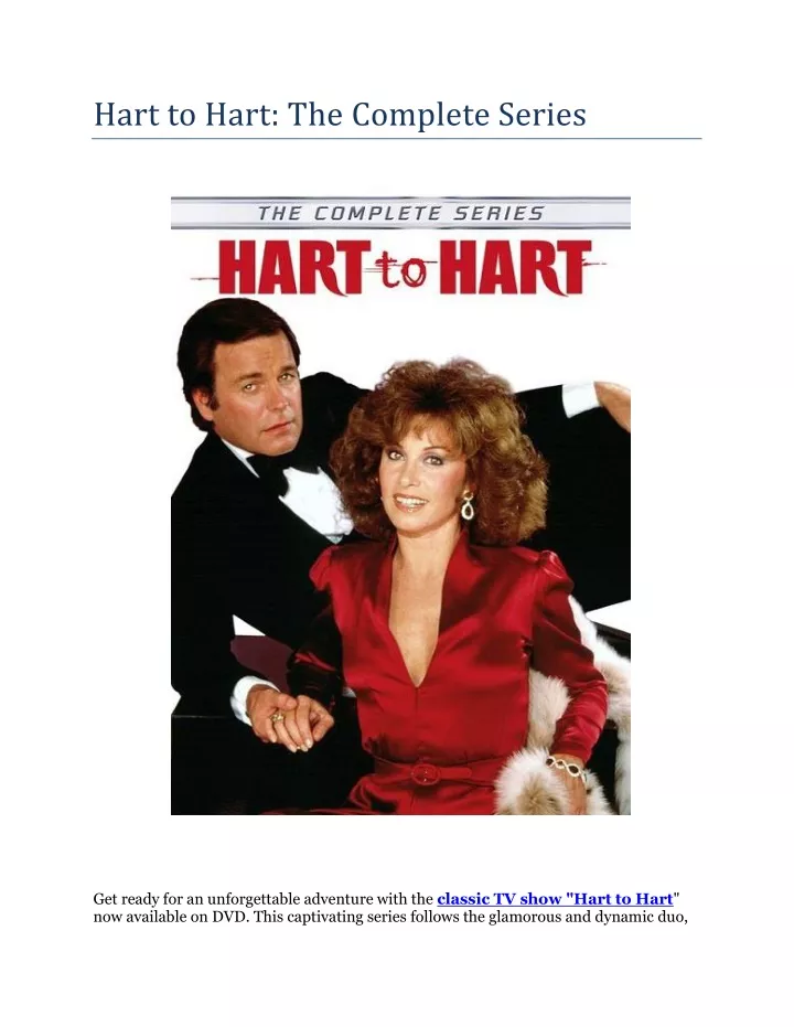 hart to hart the complete series