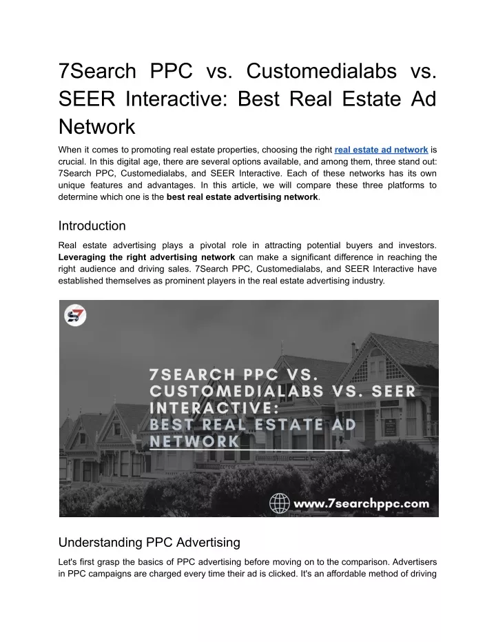 7search ppc vs customedialabs vs seer interactive