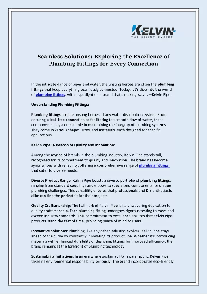 seamless solutions exploring the excellence