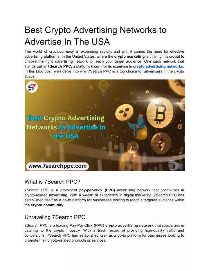 best crypto advertising networks to advertise
