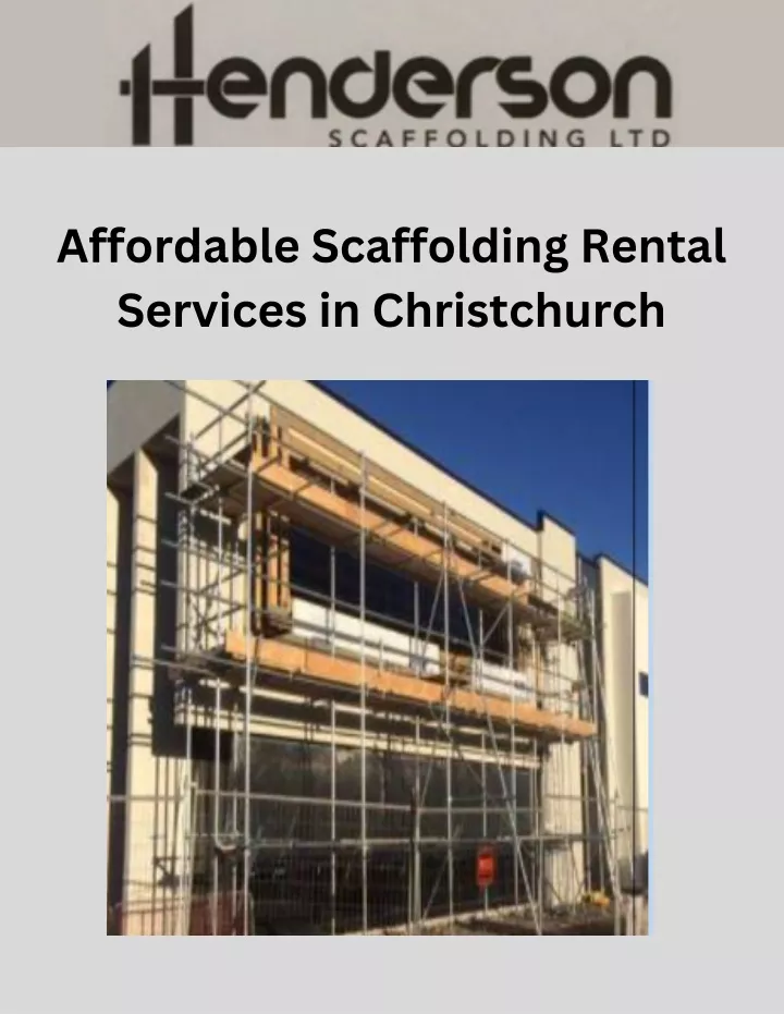 affordable scaffolding rental services