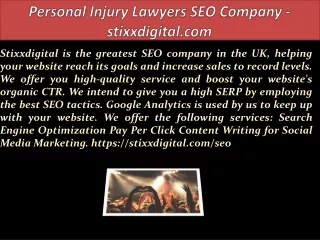 Personal Injury Lawyers SEO Company - stixxdigital.com
