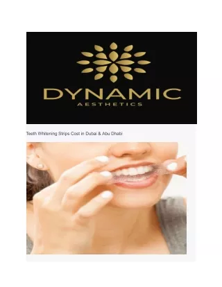 Teeth Whitening Strips Cost in Dubai & Abu Dhabi