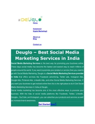 Deuglo – Best Social Media Marketing Services in India