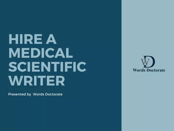 hire a medical scientific writer