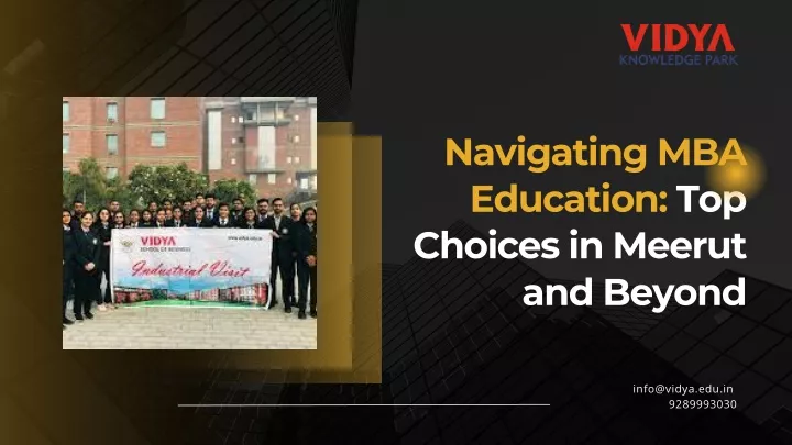navigating mba education top choices in meerut