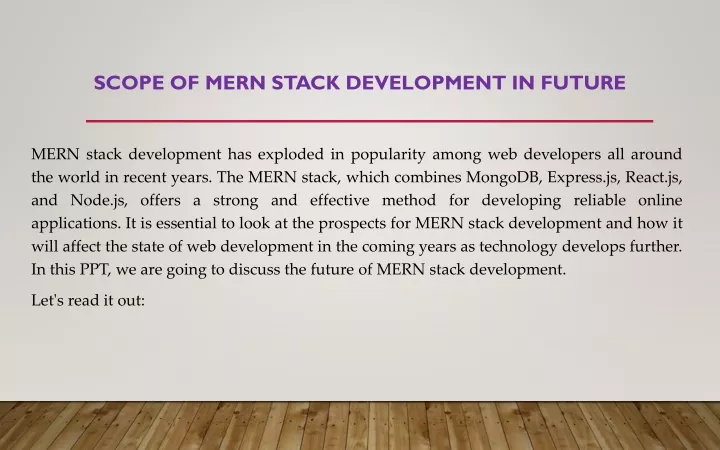 scope of mern stack development in future