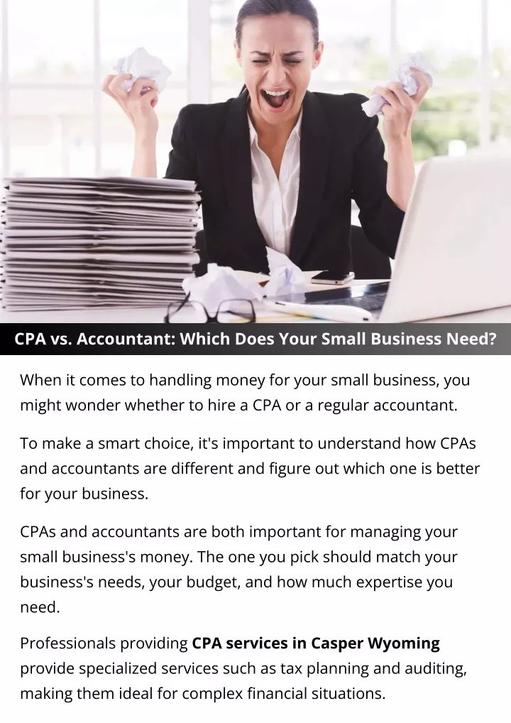 cpa vs accountant which does your small business