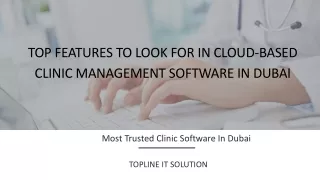 Features Cloud-Based Clinic Management Software in Dubai