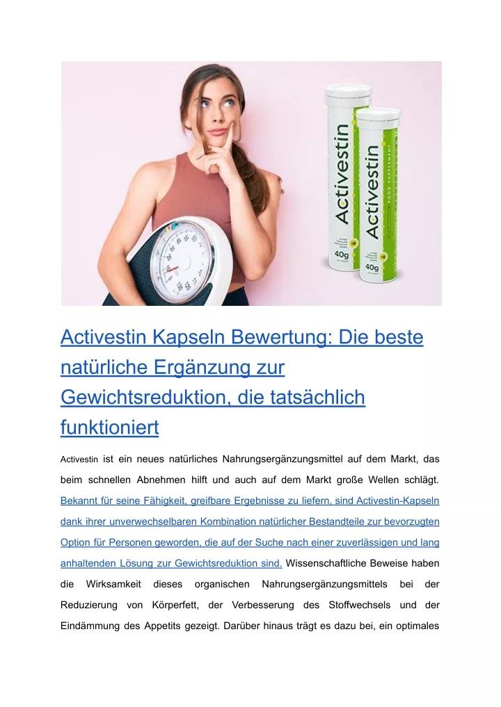 activestin kapseln bewertung die beste nat rliche