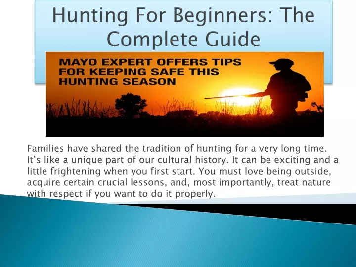 hunting for beginners the complete guide