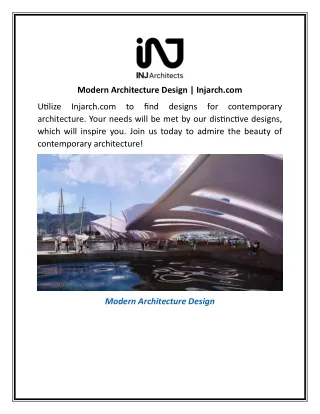 Modern Architecture Design | Injarch.com