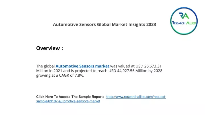 automotive sensors global market insights 2023