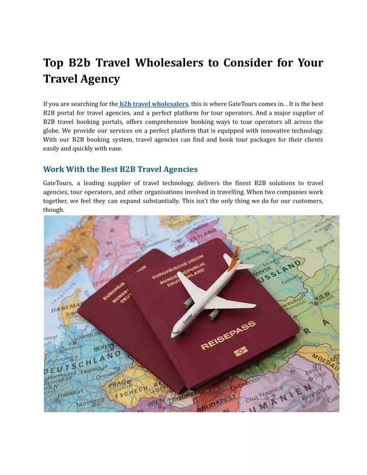 top b2b travel wholesalers to consider for your