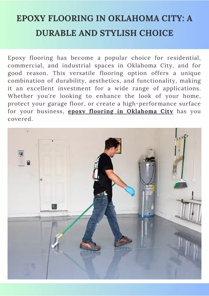 epoxy flooring in oklahoma city a durable