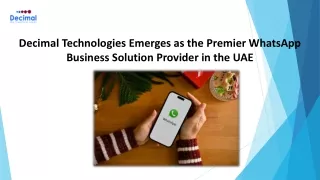 decimal technologies emerges as the premier