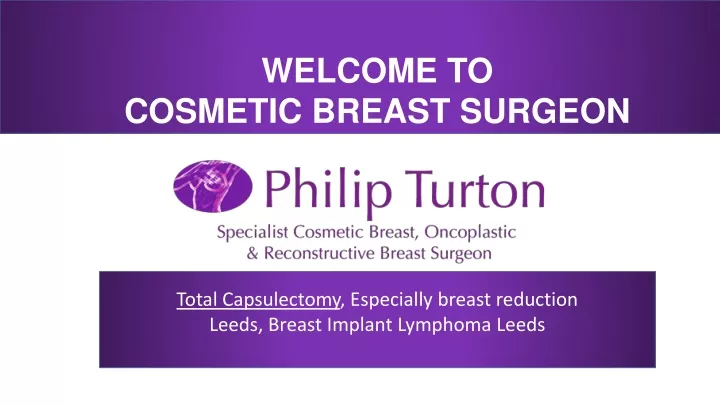 welcome to cosmetic breast surgeon