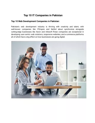 Top 10 IT Companies in Pakistan | IT Empire