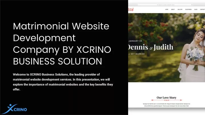 matrimonial website development company by xcrino