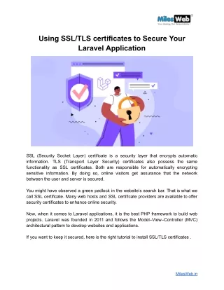 Using SSL_TLS certificates to Secure Your Laravel Application