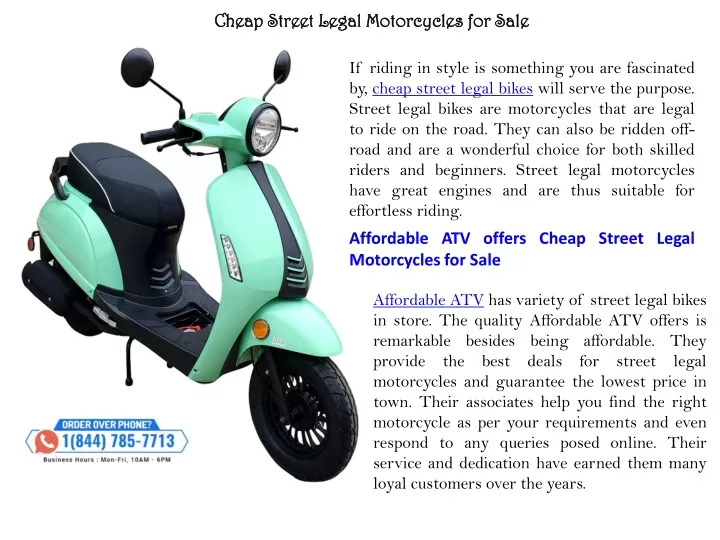 cheap street legal motorcycles for sale